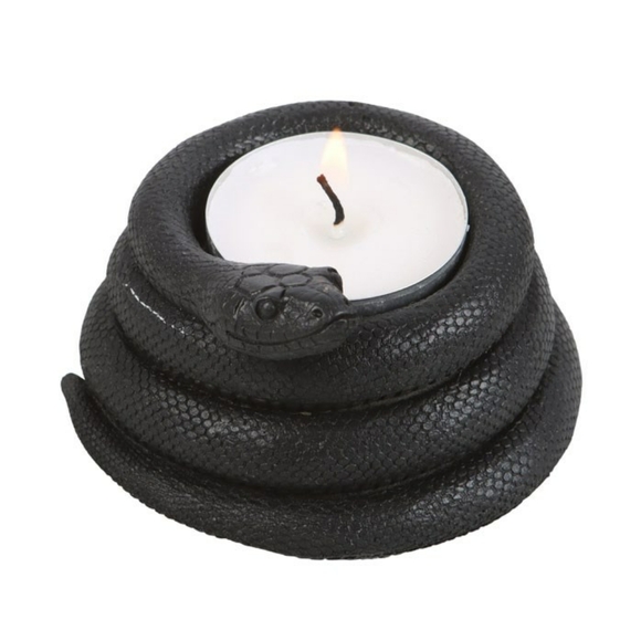 Black Magick Snake Tea Light Candle Holder - Picture 2 of 4